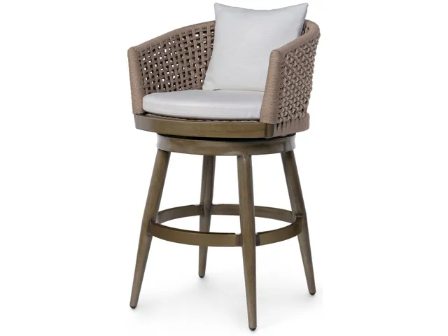 Southport Outdoor Swivel 30" Barstool, Umber