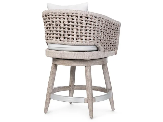 Southport Outdoor Swivel 24" Counter Stool, Almond - Alternative View