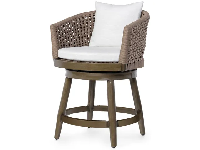 Southport Outdoor Swivel 24" Counter Stool, Umber