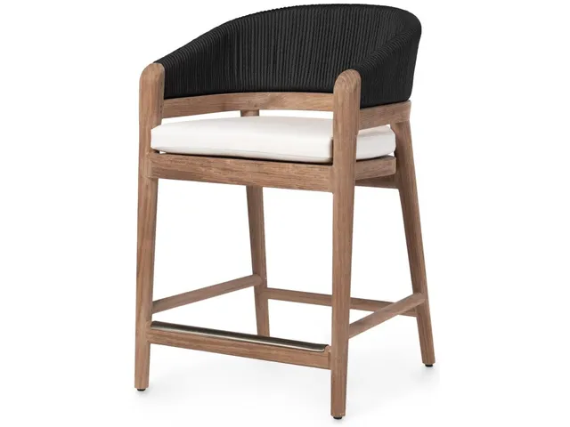 Casey Outdoor 24" Counter Stool, Black