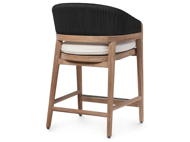 Casey Outdoor 24" Counter Stool, Black - Alternative View