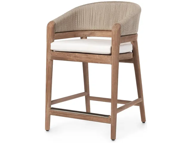 Casey Outdoor 24" Counter Stool, Taupe