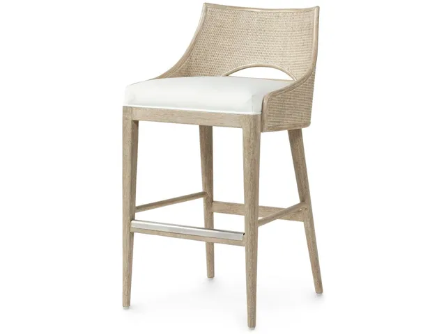 Avalon 30" Barstool, Cerused White
