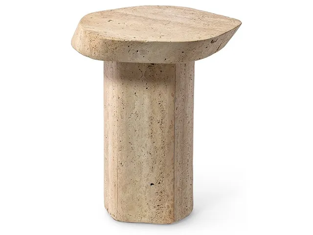 Algiers Travertine Outdoor Side Table