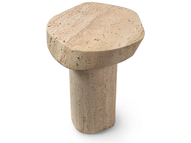 Algiers Travertine Outdoor Side Table