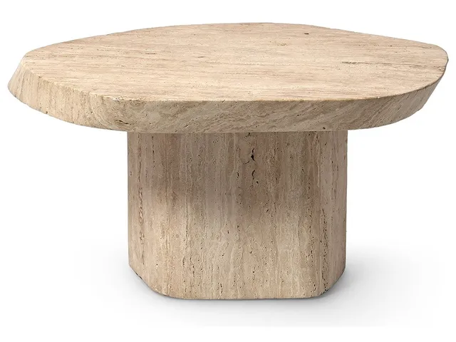 Algiers Travertine Outdoor Coffee Table, Tall