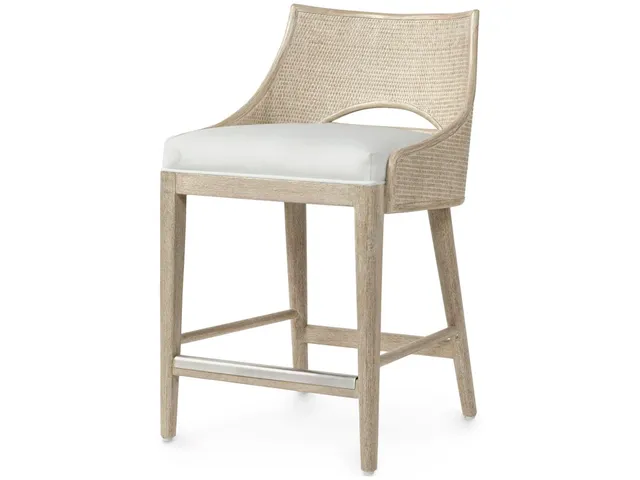 Avalon 24" Counter Stool, Cerused White