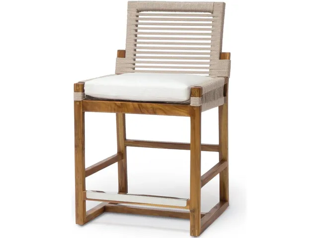 San Martin Outdoor 24" Counter Stool, Taupe