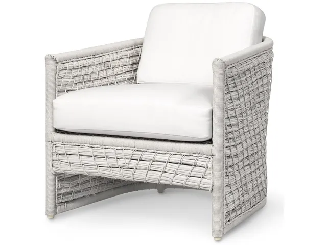 Capitola Outdoor Lounge Chair, Whitewash