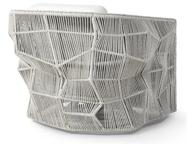 Dorsey Outdoor Swivel Lounge Chair, Silver - Alternative View