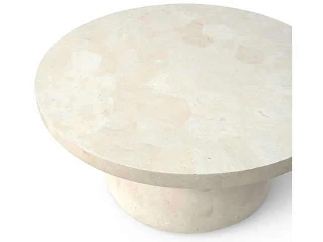 Foley Stone Outdoor Coffee Table, White