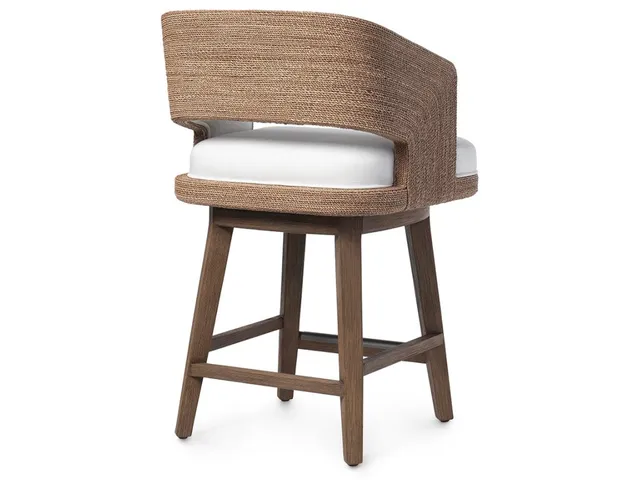 Hadley 24" Swivel Counter Stool, Natural - Alternative View