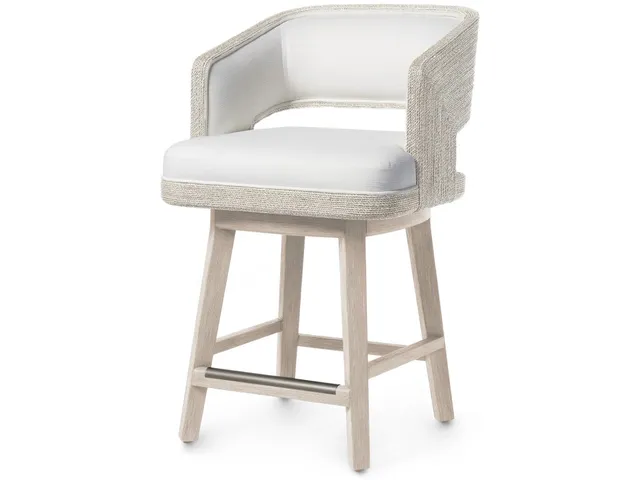 Hadley 24" Swivel Counter Stool, White