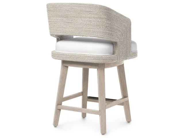 Hadley 24" Swivel Counter Stool, White - Alternative View