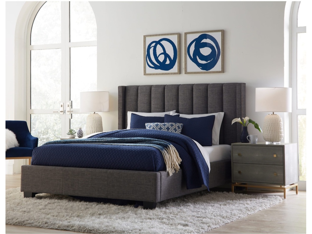 Palermo Upholstered Footboard Storage Bed in Dark Stone - image 1