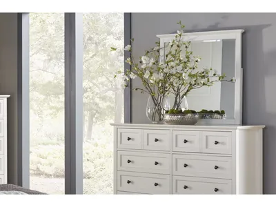 Paragon Beveled Glass Mirror in White