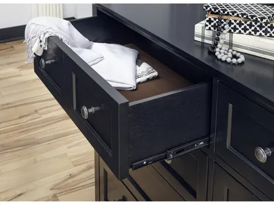 Paragon Eight Drawer Dresser in Black - Alternative View