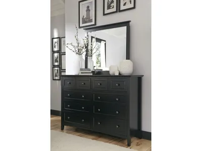 Paragon Eight Drawer Dresser in Black