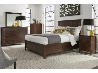 Paragon Four Drawer Wood Storage Bed in Truffle