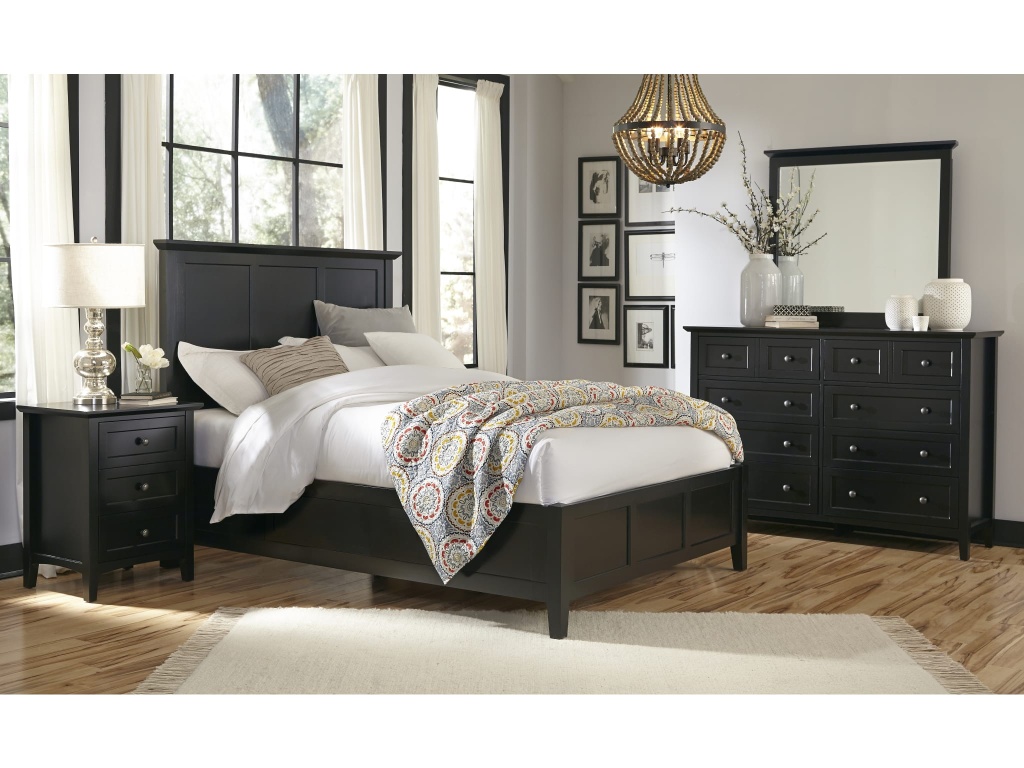 Paragon Wood Panel Bed in Black - image 2