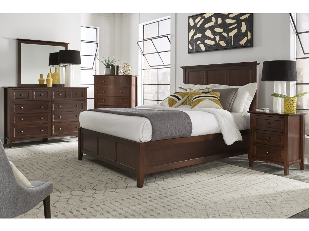 Paragon Wood Panel Bed in Truffle - main image