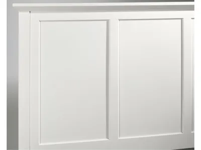 Paragon Wood Panel Bed in White - Alternative View