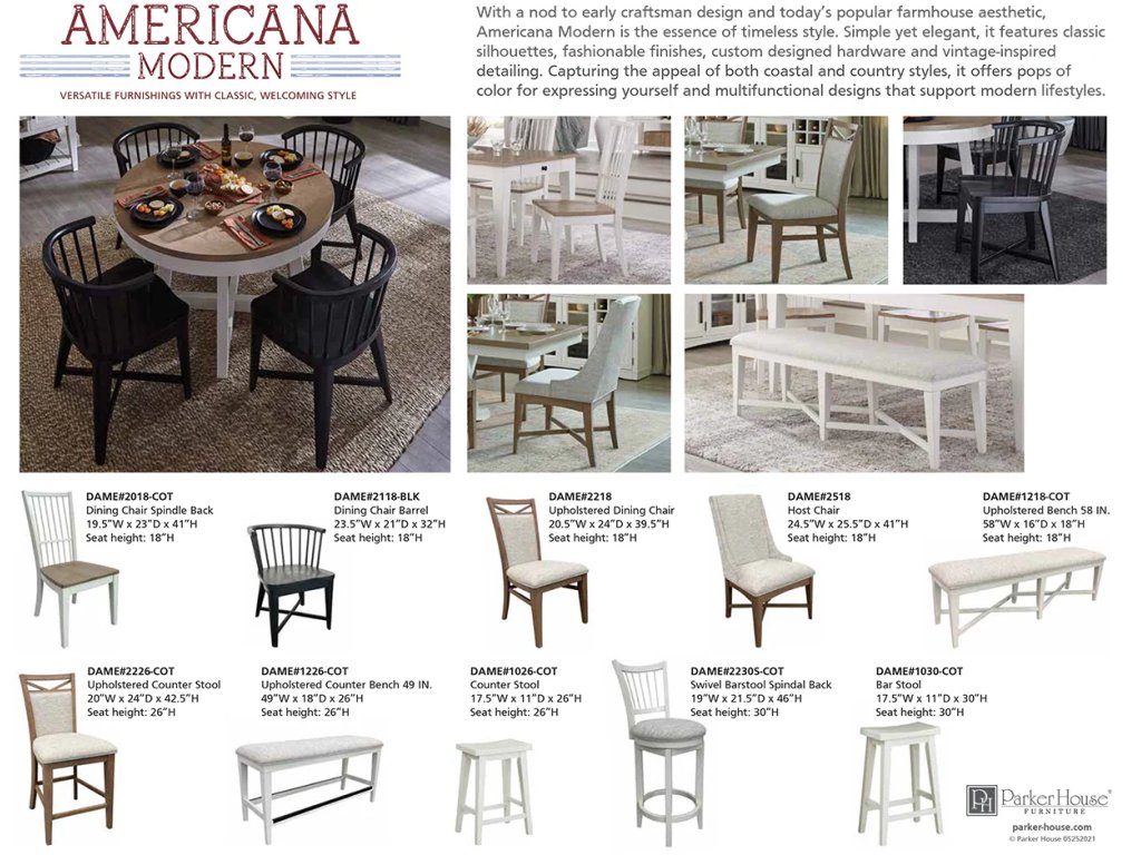 Americana Modern Dining Swivel Barstool Spindle Back - image 7