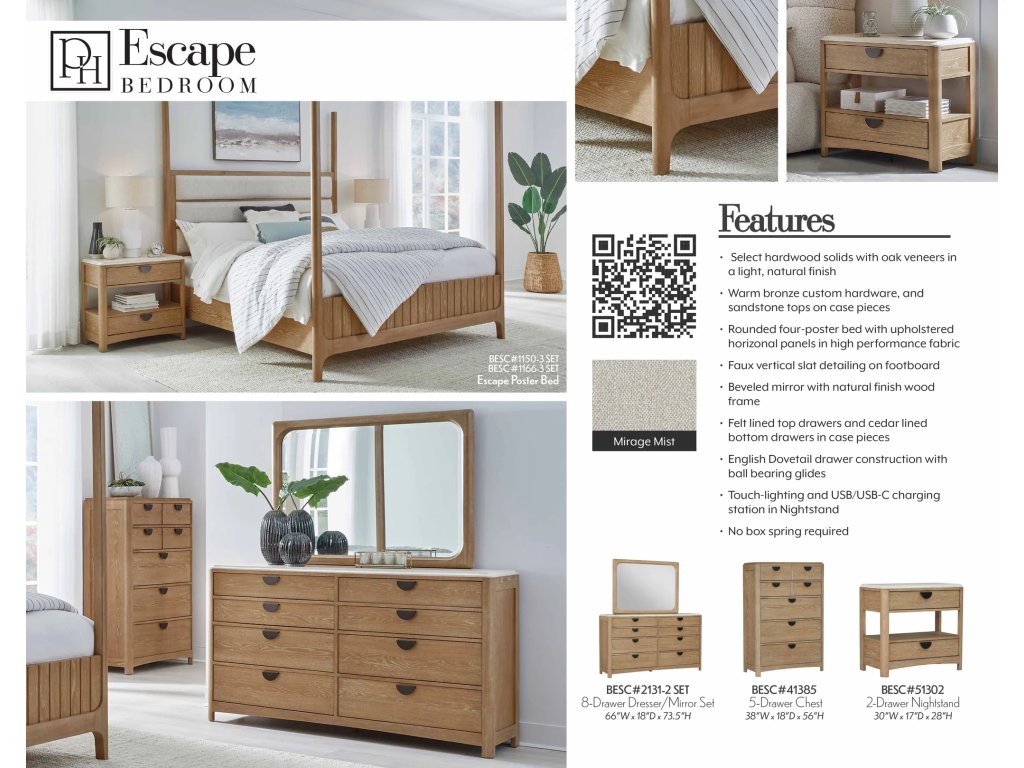 Queen Poster Bed - image 4