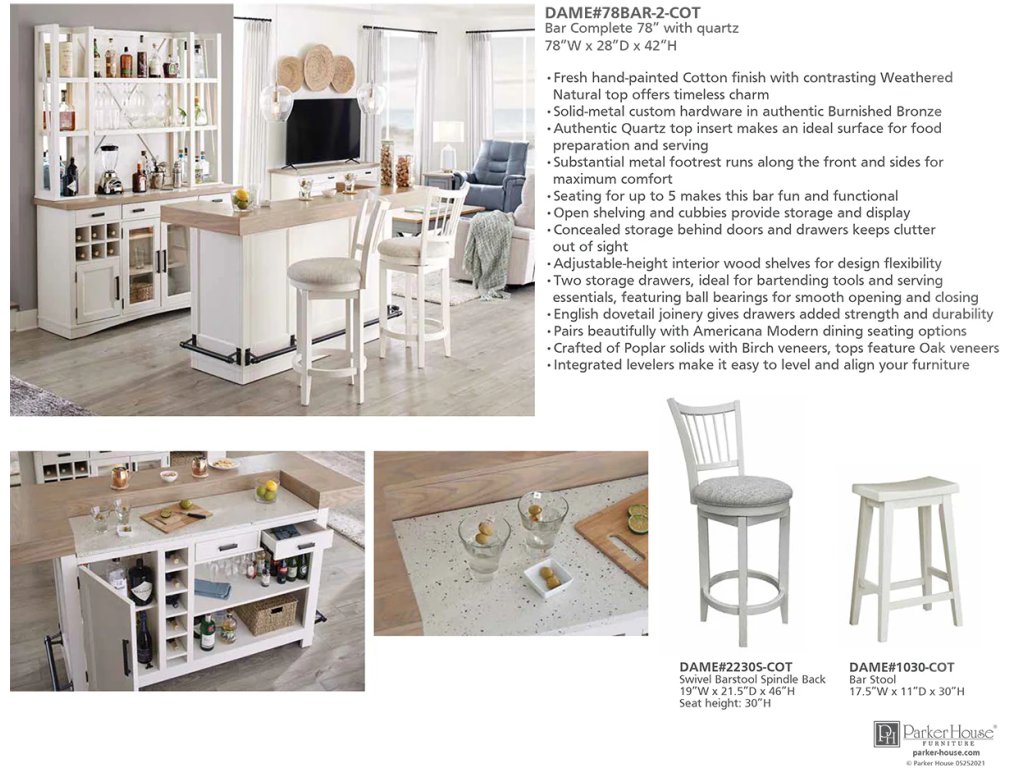 Americana Modern Dining Counter Chair Upholstered (2/Ctn Sold In Pairs) - image 10