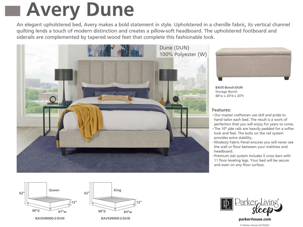Dune Upholstered Bed Collection (Natural) - image 4