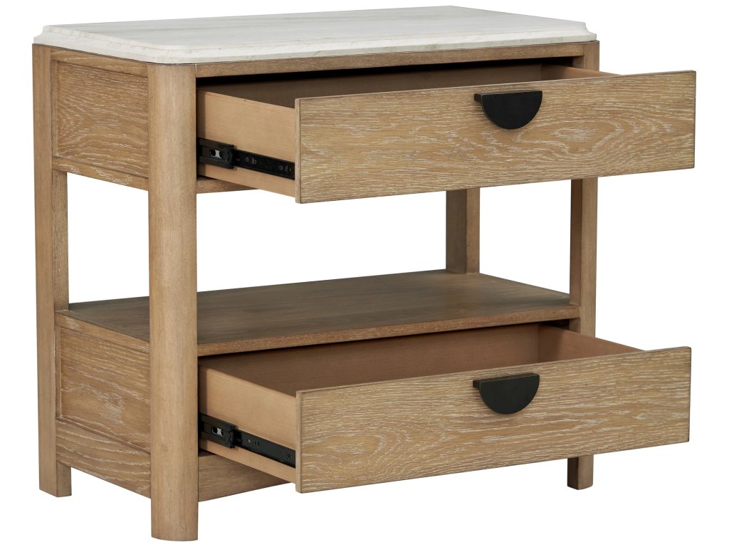 Twodrawer Nightstand With Stone Top - image 3