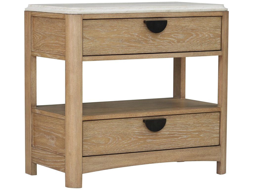 Twodrawer Nightstand With Stone Top - image 2