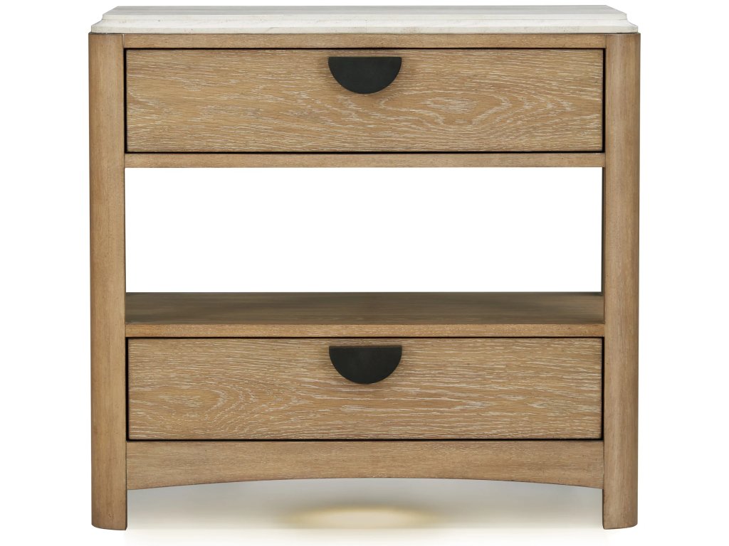 Twodrawer Nightstand With Stone Top - image 4