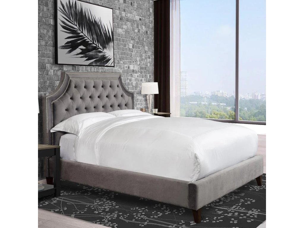 Flannel King Bed 6/6 (Grey) - main image
