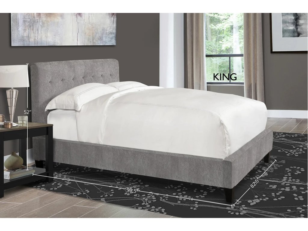 Cornflower King Bed 6/6 (Grey) - image 3