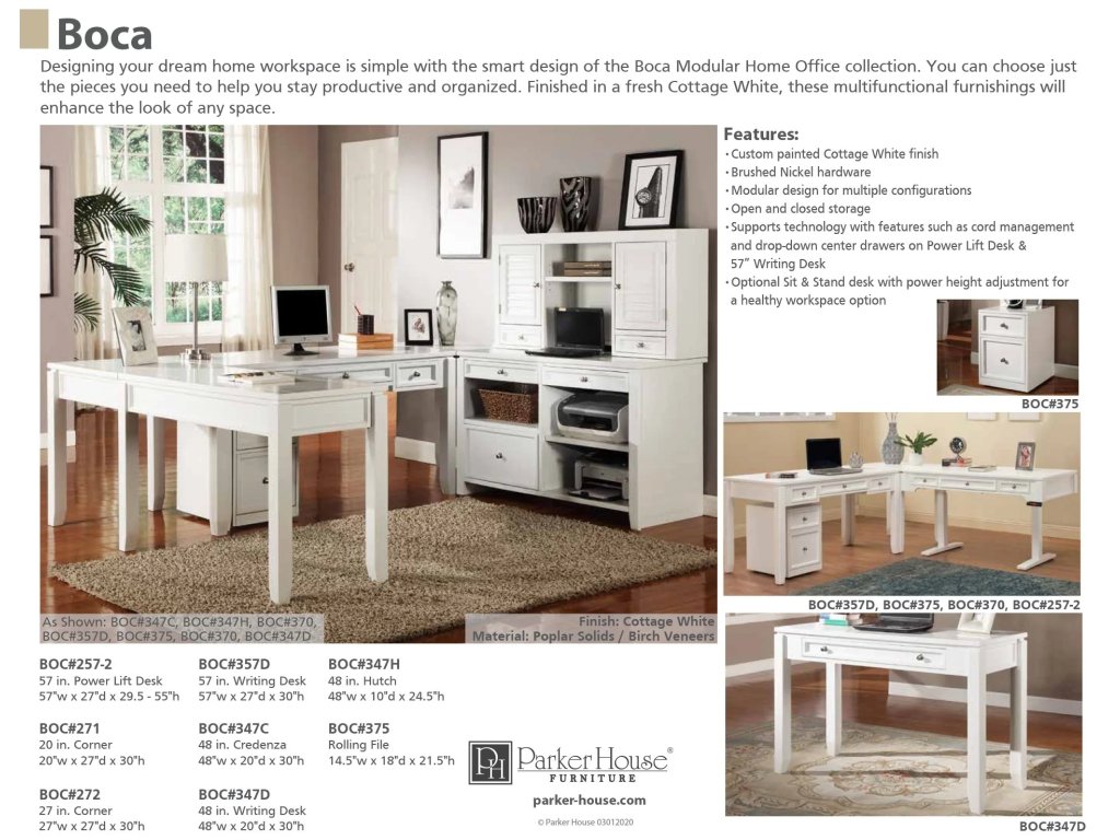 57 In. Writing Desk - image 4