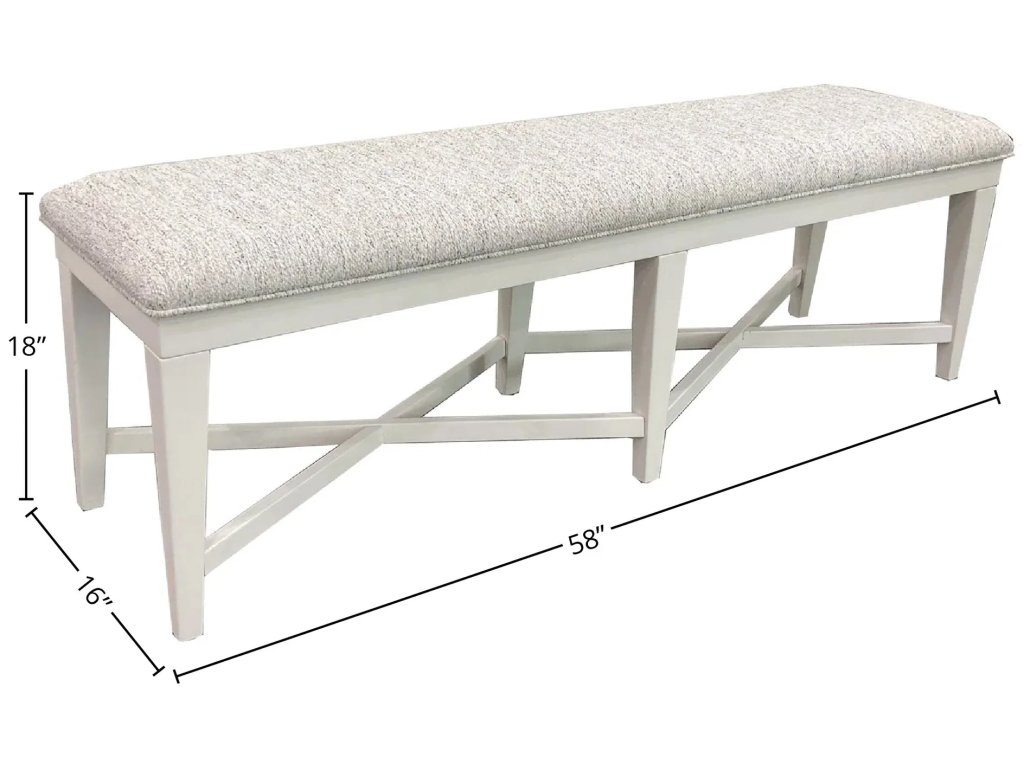 Americana Modern Dining Bench Upholstered 58 In. - image 2