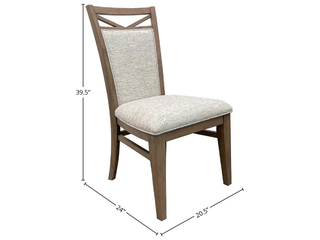 Americana Modern Dining 48-66" Round Dining Table And 4 Upholstered Chairs - image 2
