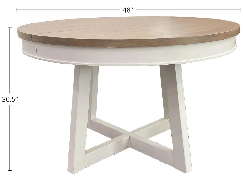 Americana Modern Dining Dining Table 48 In. Round To 66 In. (18 In. Leaf) - image 4