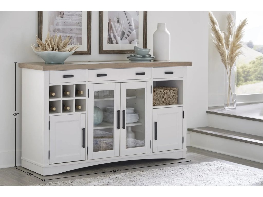 Americana Modern Dining Buffet Server 66 In. X 19 In. With Quartz Insert - image 5