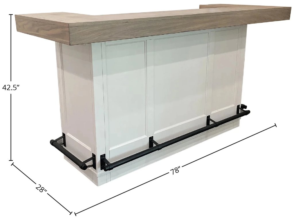 Americana Modern Dining Bar Complete 78 In. With Quartz - image 10
