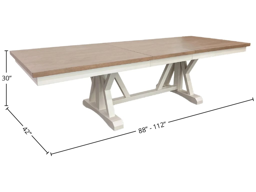 Americana Modern Dining Dining Table 88 In. X 42 In. Trestle To 112 In. (24 In. Butterfly Leaf) - image 6