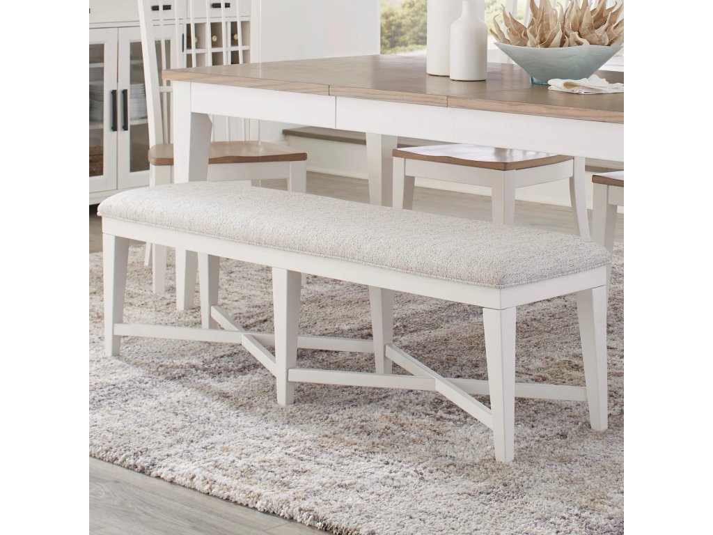 Americana Modern Dining Bench Upholstered 58 In. - main image