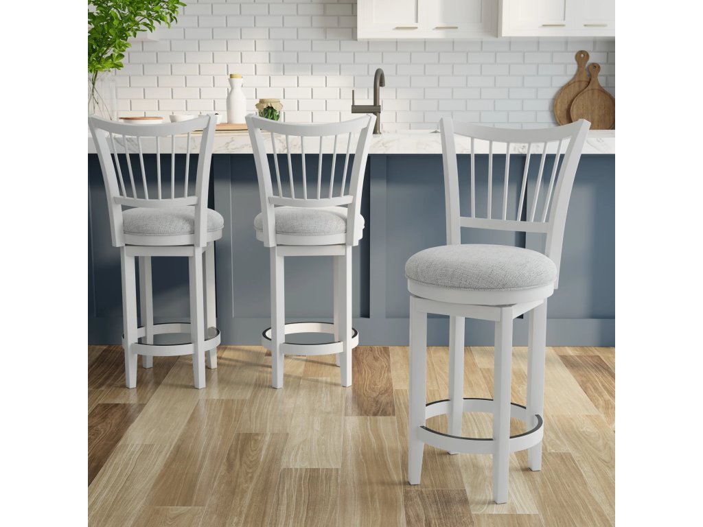 Americana Modern Dining Swivel Barstool Spindle Back - image 1
