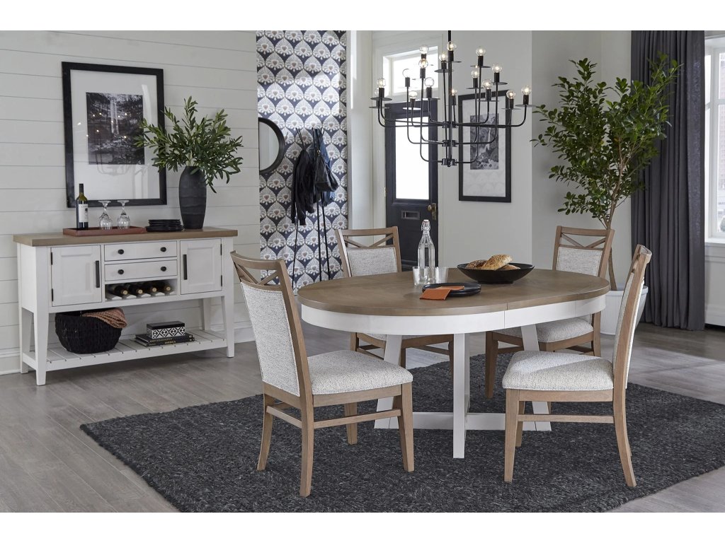 Americana Modern Dining Dining Table 48 In. Round To 66 In. (18 In. Leaf) - image 1