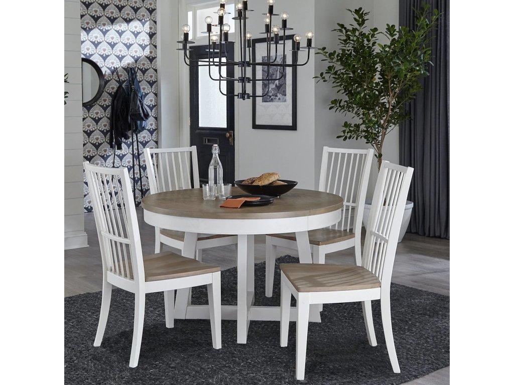 Americana Modern Dining Dining Table 48 In. Round To 66 In. (18 In. Leaf) - image 2
