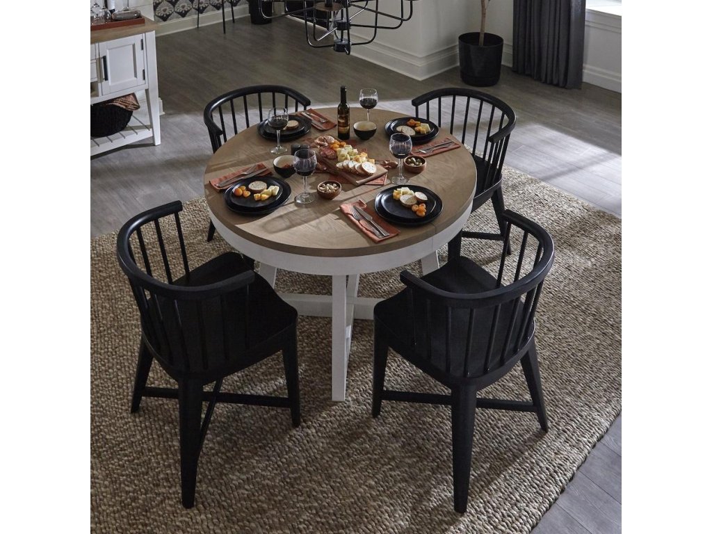 Americana Modern Dining Dining Table 48 In. Round To 66 In. (18 In. Leaf) - image 3