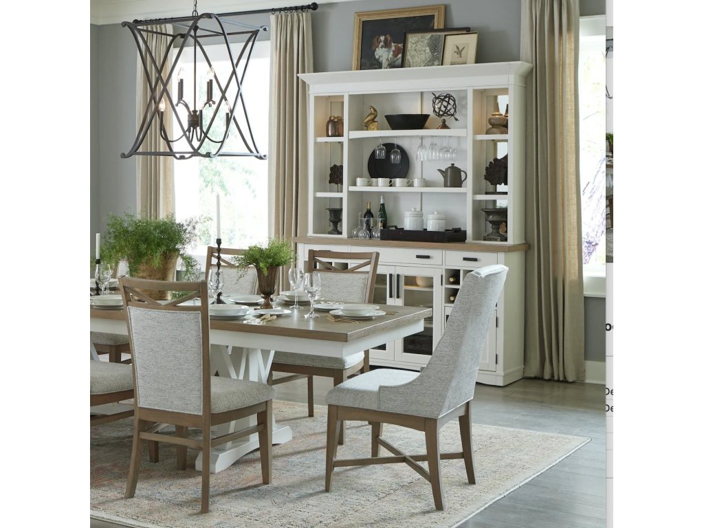 Americana Modern Dining 2Pc 69 In. Buffet / Display Hutch With Quartz Insert - image 1