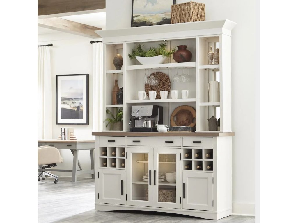 Americana Modern Dining 2Pc 69 In. Buffet / Display Hutch With Quartz Insert - image 3