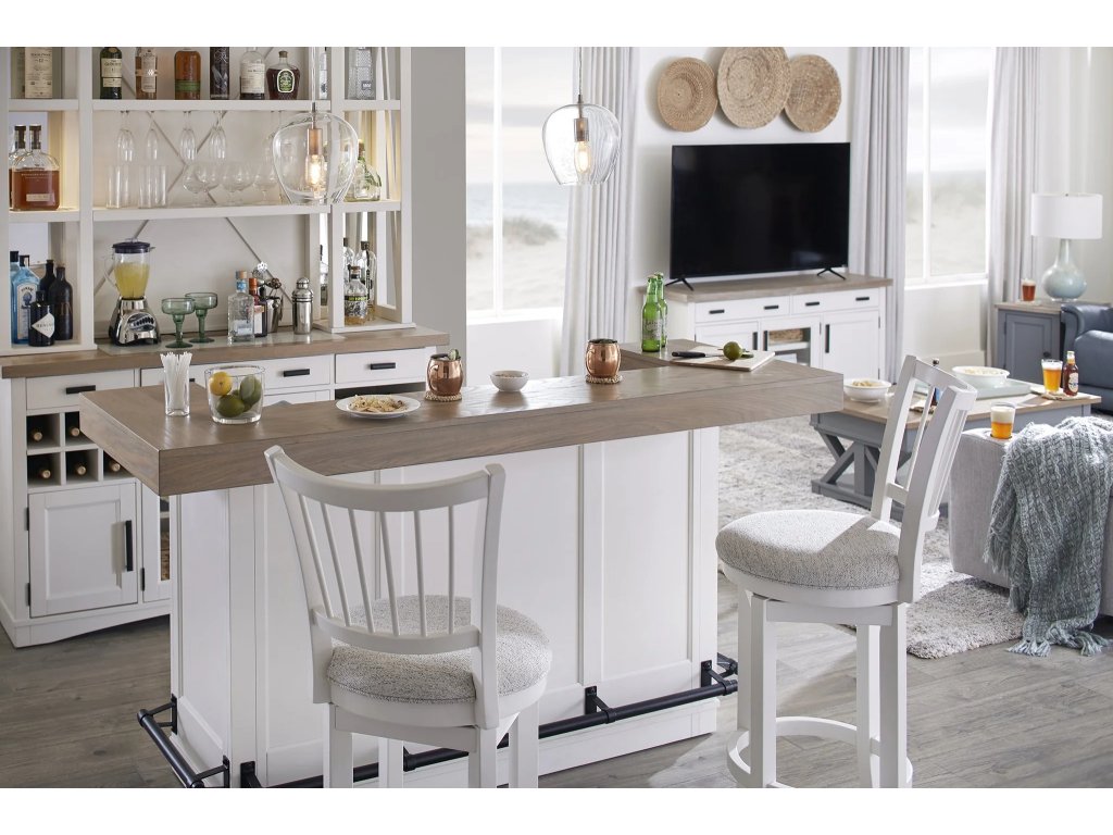 Americana Modern Dining Swivel Barstool Spindle Back - image 3